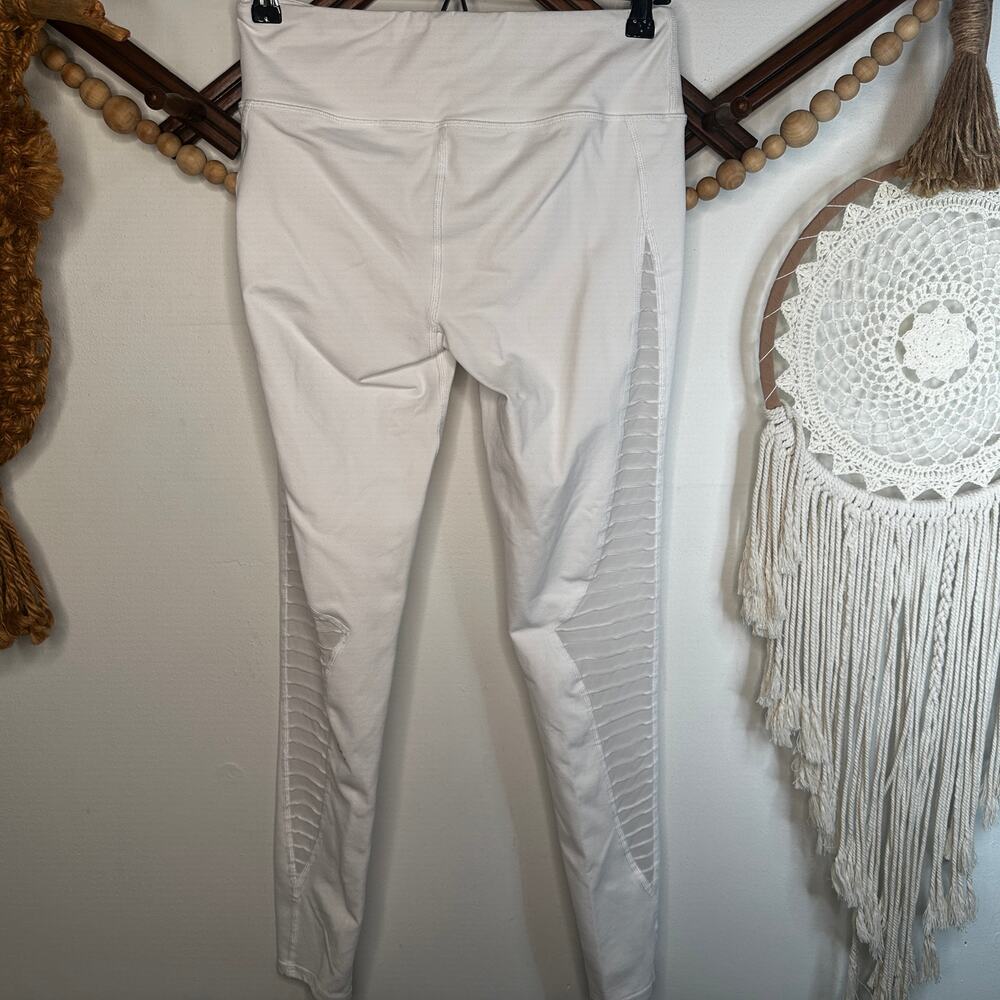ALO White High Waisted Moto Leggings - Picture 2 of 4